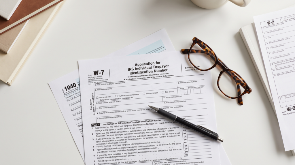 W-7 IRS forms and documents needed to apply for an ITIN number